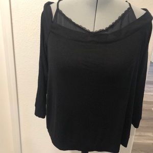 Lane Bryant 26/28 3/4x Black Sweater